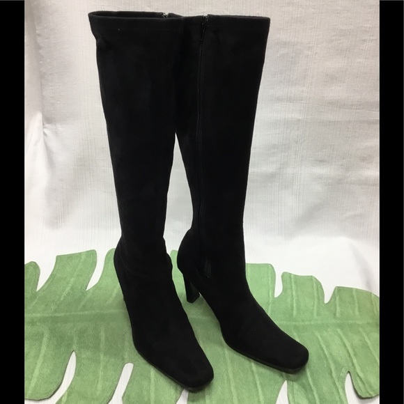 Delicious Black Suede Boots - Picture 2 of 7